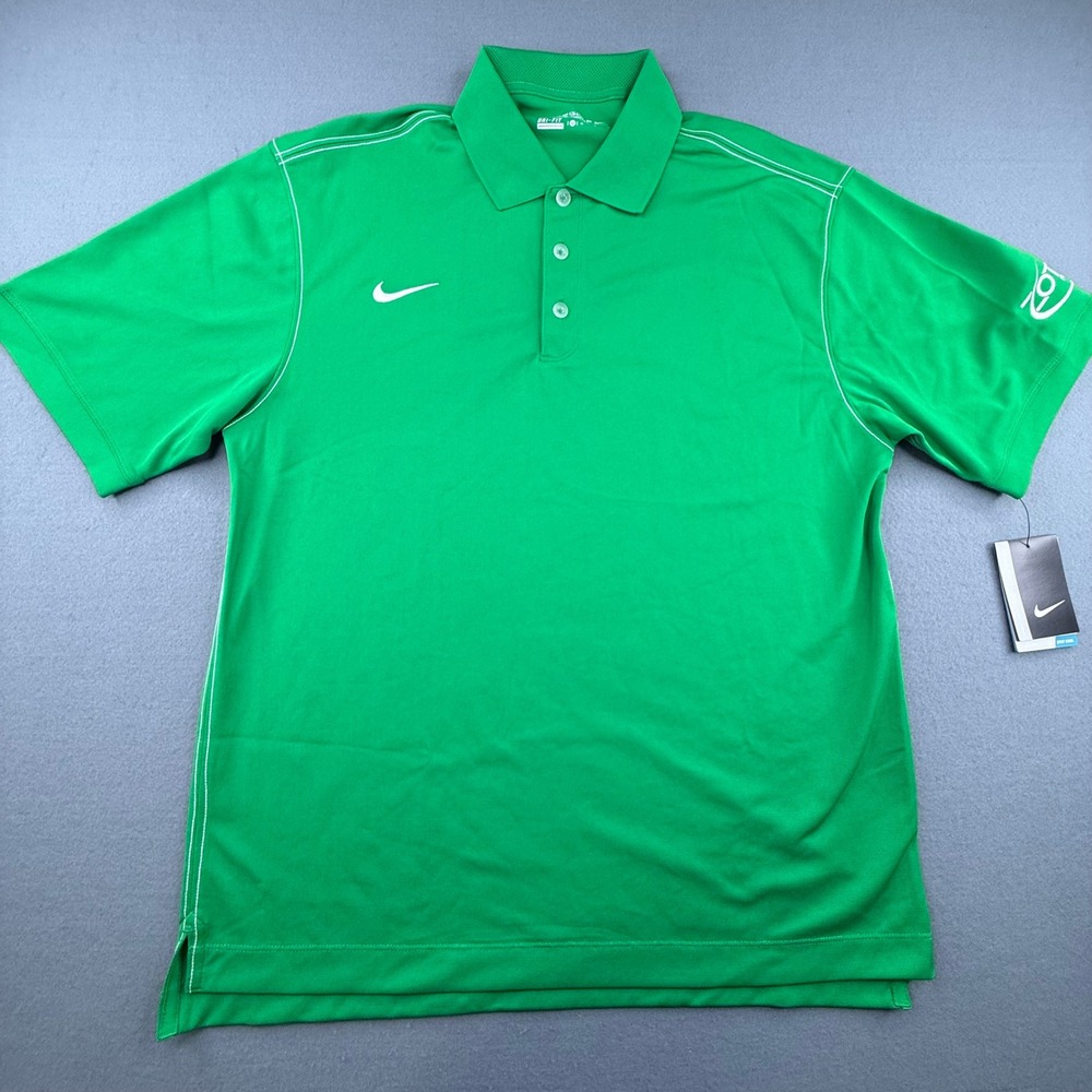 Nike Dri-FIT Golf Polo Mens Medium Green Short Sleeve Zotec Partners 443119-383